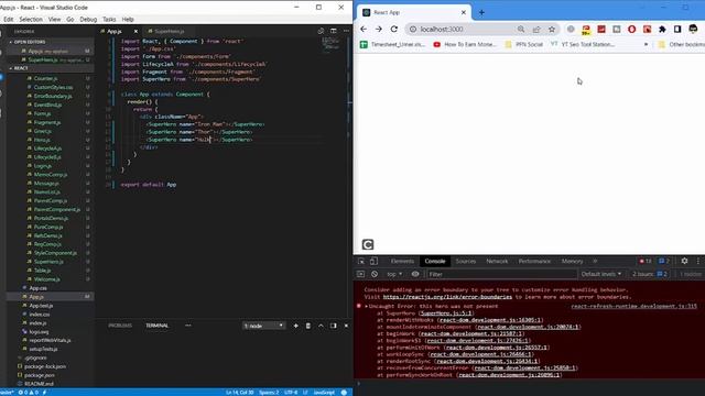 ReactJS Tutorial | Error Boundary | Part 29