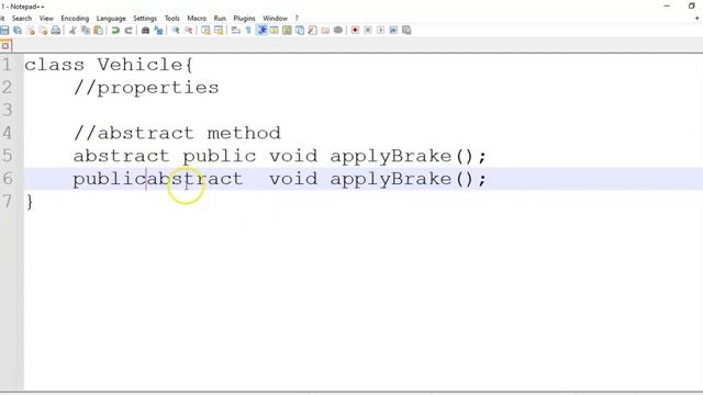 How to program abstract Class in Java