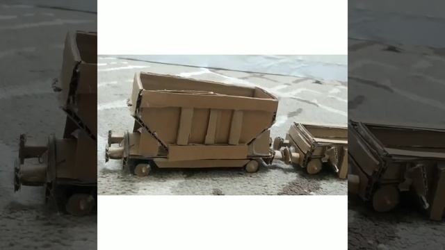 Карьерный экскаватор из картона своими руками Поделка Демонстрация #экскаватор смотреть онлайн