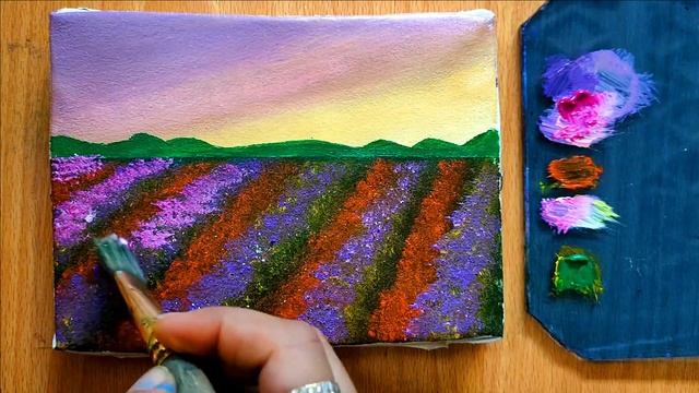 How to paint Landscape painting / Acrylic Painting For Beginners / Acrylic painting tutorial