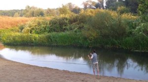 Нахлыст. Кольцевой заброс (Roll Cast) в исполнении новичка