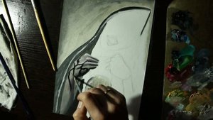 ЖЕСТЬ! СТРАШНЫЙ рисунок.РИСУЮ маслом БЕЗЛИКОГО