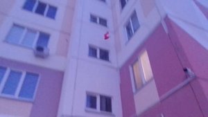 СКИНУЛИ ПАКЕТ С 9 ЭТАЖА!