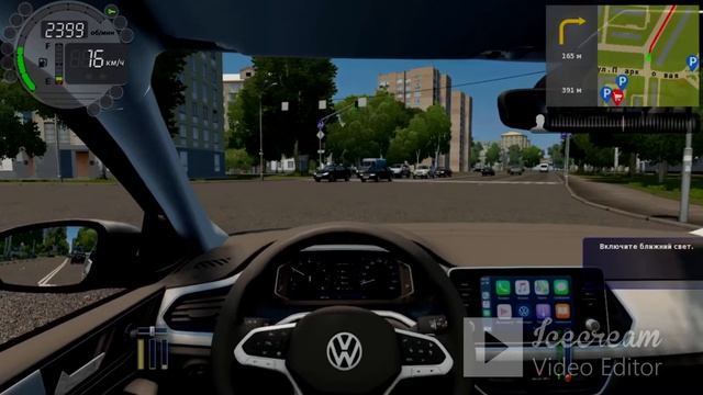 Играю в City Car Driving (с рулем) Водитель Василий смотреть онлайн