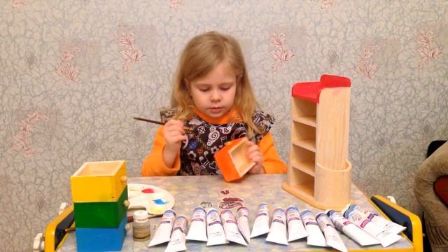 Окрашивание деревянной заготовки акриловыми красками смотреть онлайн