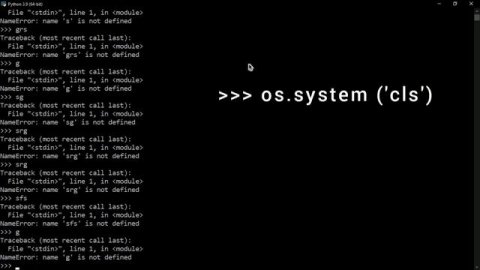 Clear the Python Console (full IDLE ) - Python Tutorial