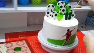 Оформление тортика в стиле ФУТБОЛ! ⚽️
