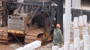 Копёр на объекте ЖК Пушкарский (г. Пермь) с дизельным молотом kopernik HD-25