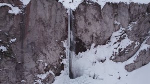 Полёт к водопаду Азау зимой