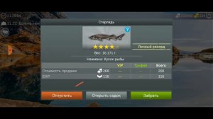 Фарм опыта на 34 уровне в игре My fishing world