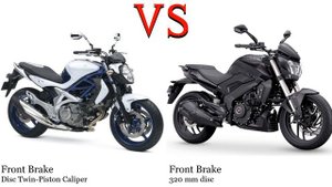 Suzuki Gladius 400 vs Kawasaki Dominar 400 Test specification comparison