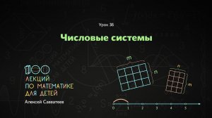 36. Числовые системы. Алексей Савватеев. 100 уроков математики