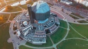 Национальная Библиотека Беларуси перед Хэллоуином. Аэросъемка