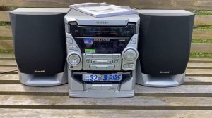 Player SHARP CD-BA-1200, 3 disk, Audiocassette player, Cd player, Antenna am fm, Vintage player