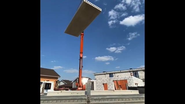 Выгрузка плит перекрытий от компании ДСК-Столица! смотреть онлайн