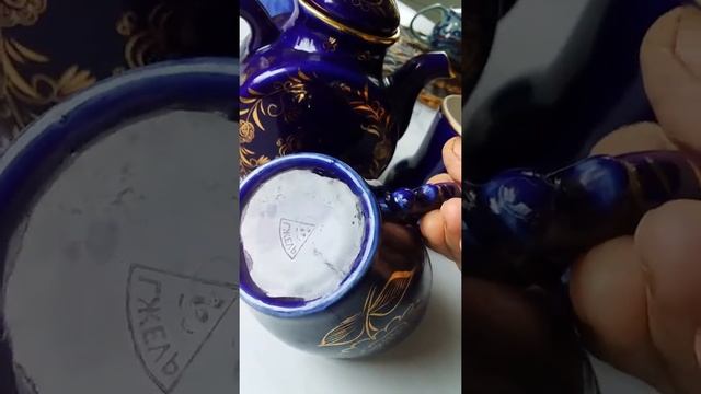 Обзор винтажной посуды . Гжель , ЛФЗ,Дулево .