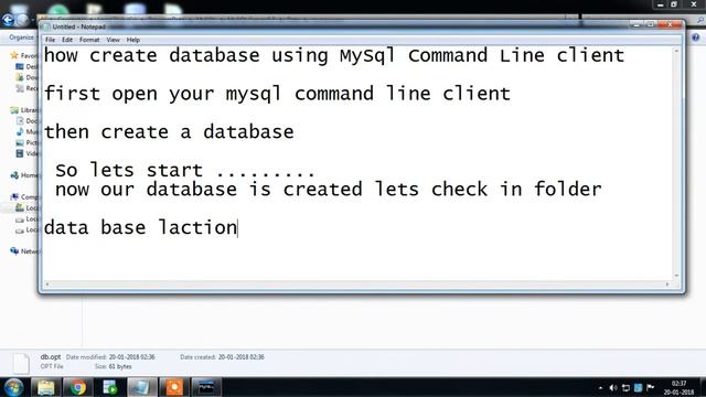 how to create database using MySql Command Line client смотреть онлайн