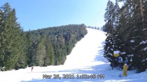 Bansko  Лыжные трассы в снегу 26 03 2021 Pista №1    4K