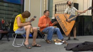 А белый лебедь на пруду.трио музыкантов