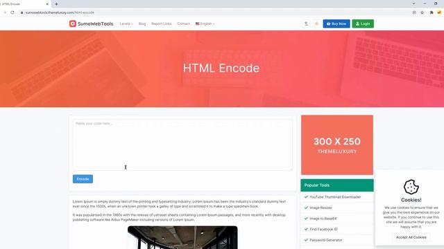 HTML Encode | SumoWebTools