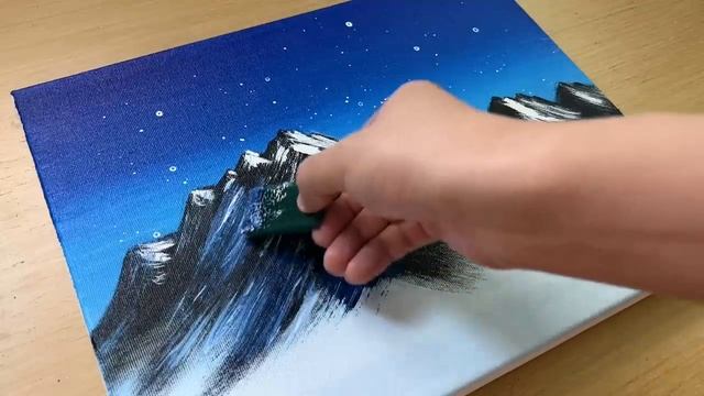 Как нарисовать заснеженные горы...