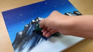 Как нарисовать заснеженные горы...