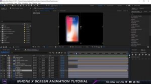 iPhone X Screen Animation Tutorial - After Effects CC 2017