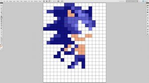 How to Draw Sonic the Hedgehog 16-Bit - Drawing Sega's Sonic the Hedgehog Pixel Art Tutorial