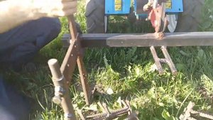 Ежи для прополки картофеля в деле. Rotor harrow.