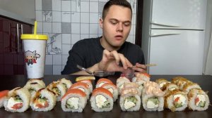 Мукбанг роллы суши / Mukbang sushi/ поболтаем