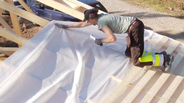 Монтаж обрашетки и гидроизоляции под металлочерепицу смотреть онлайн