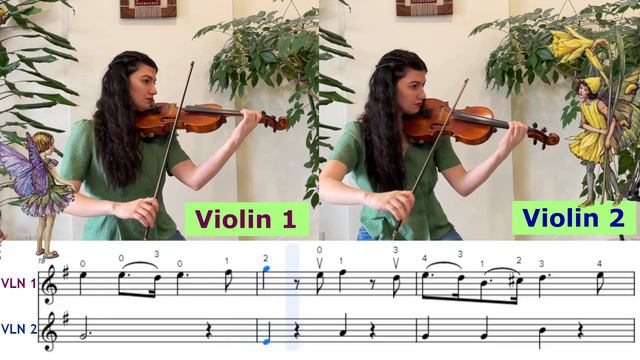 "King of the Fairies" Violin Duet | with sheet music смотреть онлайн