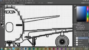 Minecraft Airplane Blueprint Tracing Tutorial in Photoshop (Part 2)