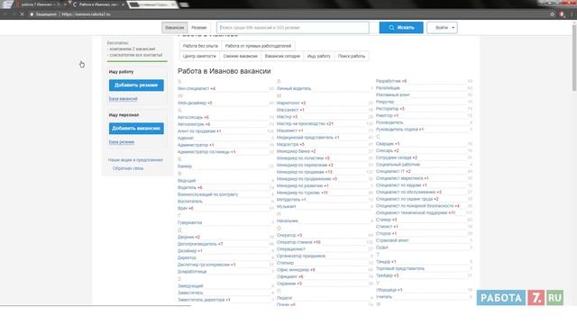 Работа в Иваново смотреть онлайн