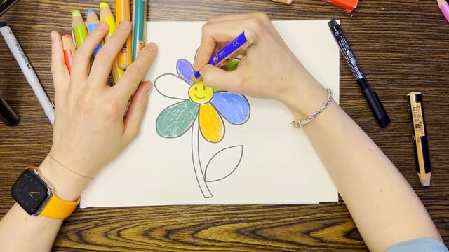 Як намалювати квiтку - Урок 164 смотреть онлайн