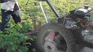 Мотоблок здк 4 905  окучиваем картошку