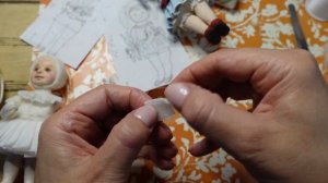 МК ватная игрушка "Зайка+зайка" (Часть 8 Б).  DIY spun cotton toy "Bunny+bunny" (Part 8 B)