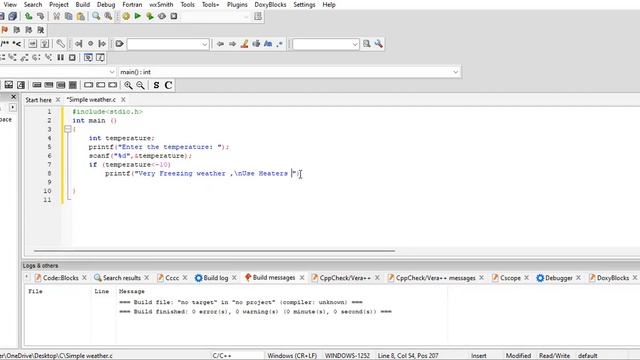 Simple Weather project in C language