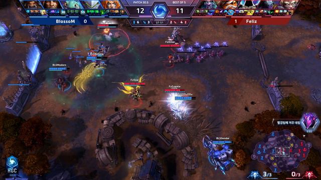 HGC 2018 KR  Phase 1 Week 6 - Team BlossoM vs. Feliz - Game 2