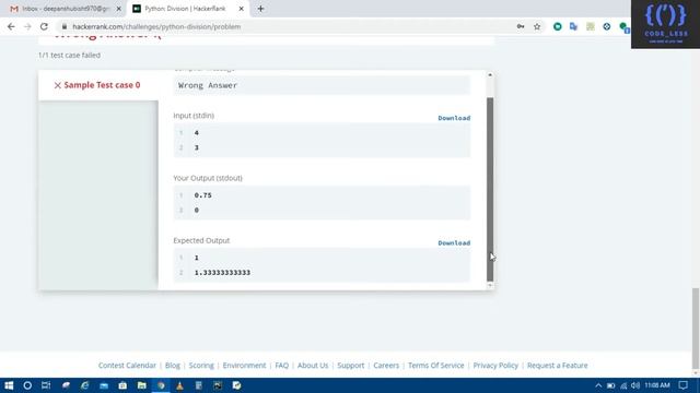Python | Division Problem | Introduction in HackerRank