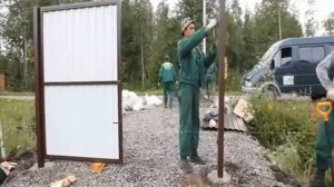 Установка распашных ворот