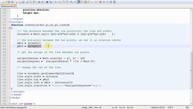 javascript draw line between two points without canvas tutorial смотреть онлайн