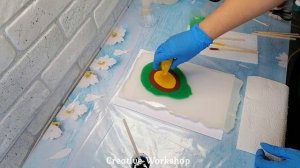 ?ПОДСТАВКА/ПОДНОС ИЗ ЭПОКСИДНОЙ СМОЛЫ "ПЕРО" ?Анна Кохан?