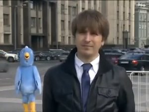 "Птица счастья" сорвала эфир  журналисту 5 канала в Москве
