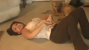 Dog Functional, Hardcore ABS!  Забавная собака и ее очаровательная хозяйка