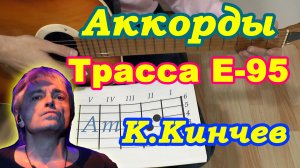 Трасса Е-95 аккорды группа Алиса Кинчев текст табы разбор песни на гитаре Гитарный бой