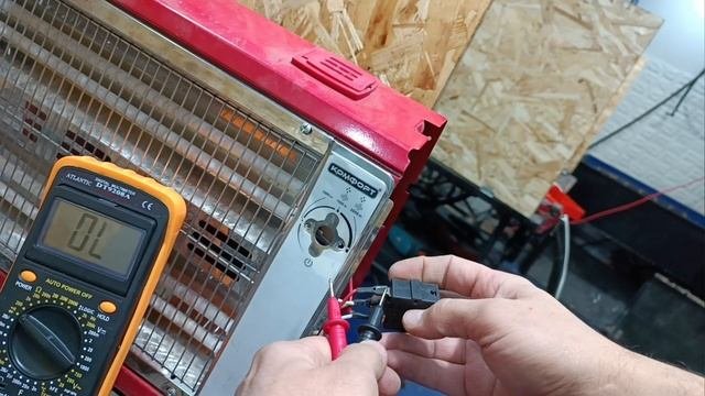 частичный ремонт кварцевого обогревателя на работе