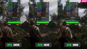 RTX 3050 vs GTX 1650 vs GTX 1060 ТЕСТ В 1080p В 10 ИГРАХ