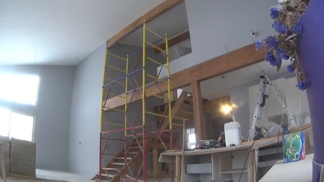 Необычные перила для лестницы. #начало #837 Стройка дома смотреть онлайн