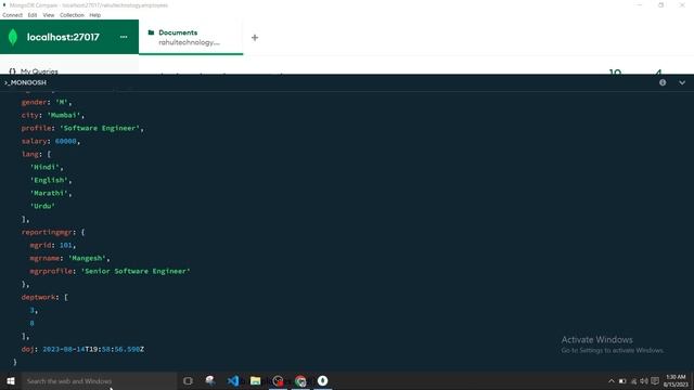 #29: Adding New Field in Document in MongoDB | how to add field in document | MongoDB Tutorial Hind